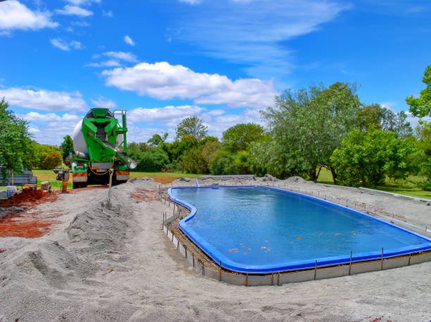 Swimming pool installation work